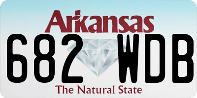 AR license plate 682WDB