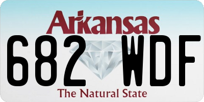 AR license plate 682WDF
