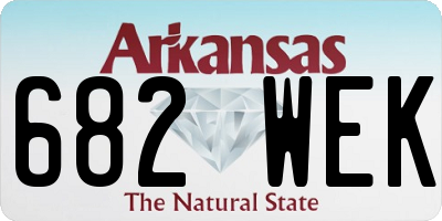 AR license plate 682WEK