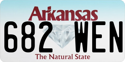 AR license plate 682WEN