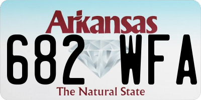 AR license plate 682WFA