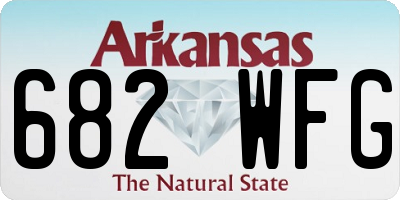 AR license plate 682WFG