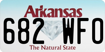AR license plate 682WFO
