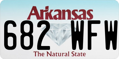 AR license plate 682WFW