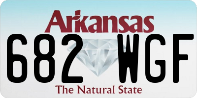 AR license plate 682WGF