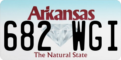 AR license plate 682WGI