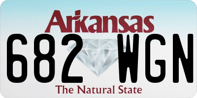 AR license plate 682WGN