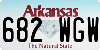 AR license plate 682WGW