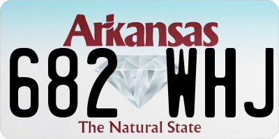 AR license plate 682WHJ