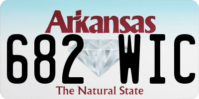 AR license plate 682WIC