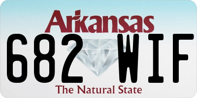 AR license plate 682WIF