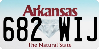 AR license plate 682WIJ