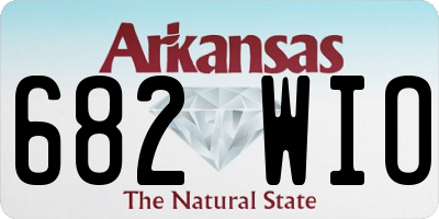 AR license plate 682WIO