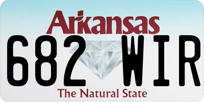 AR license plate 682WIR