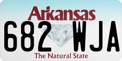 AR license plate 682WJA