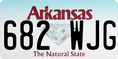 AR license plate 682WJG