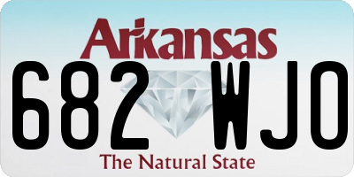 AR license plate 682WJO