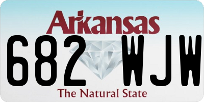 AR license plate 682WJW