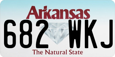 AR license plate 682WKJ