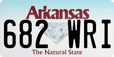 AR license plate 682WRI