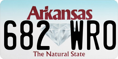 AR license plate 682WRO