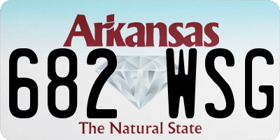 AR license plate 682WSG