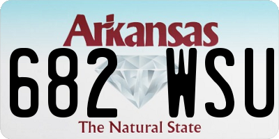 AR license plate 682WSU