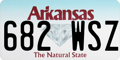 AR license plate 682WSZ
