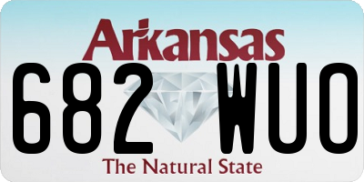 AR license plate 682WUO