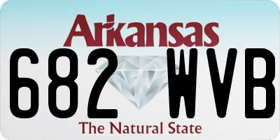 AR license plate 682WVB