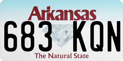 AR license plate 683KQN