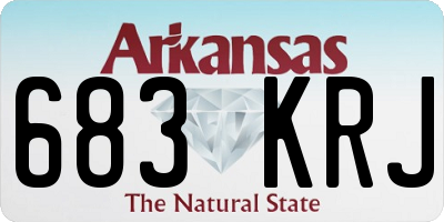 AR license plate 683KRJ