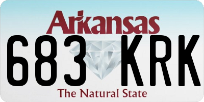 AR license plate 683KRK