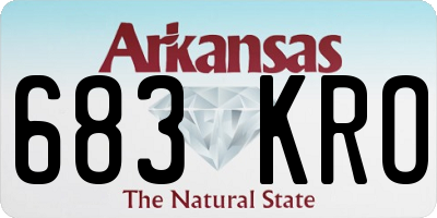 AR license plate 683KRO