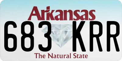 AR license plate 683KRR