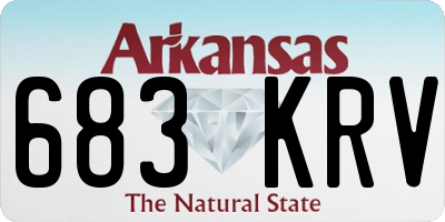 AR license plate 683KRV