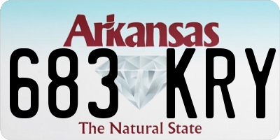 AR license plate 683KRY
