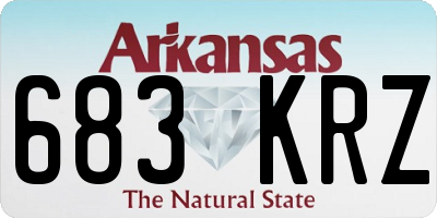 AR license plate 683KRZ
