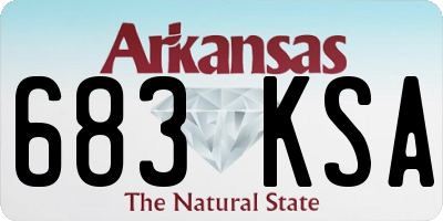 AR license plate 683KSA