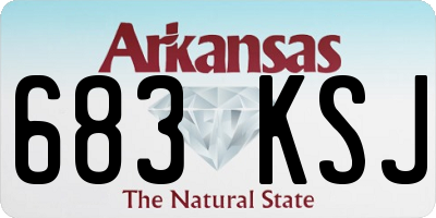 AR license plate 683KSJ