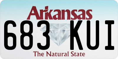 AR license plate 683KUI