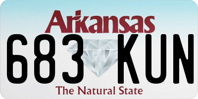 AR license plate 683KUN