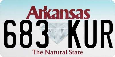 AR license plate 683KUR