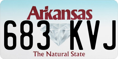 AR license plate 683KVJ