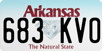 AR license plate 683KVO