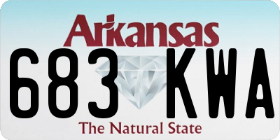AR license plate 683KWA