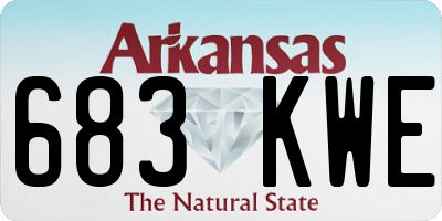 AR license plate 683KWE