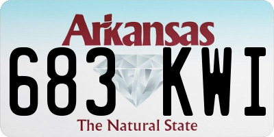 AR license plate 683KWI