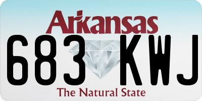 AR license plate 683KWJ