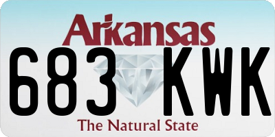 AR license plate 683KWK